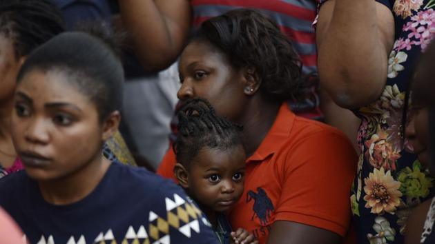 Africans in Greater Noida have been living in fear since a spate of alleged racially-motivated attacks last Sunday and Monday.(Virendra Singh Gosain/HT PHOTO)