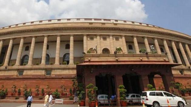 A view of the Parliament building in New Delhi.(HT Photo)