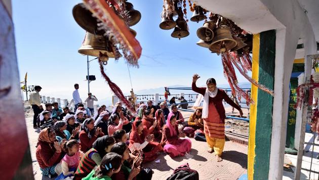Festivals attracts devotees from many surrounding villages annually, who express their devotion through songs and dance. (Gurinder Osan/HT Photo)