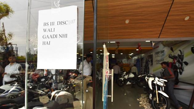 KK Gautam, senior assistant and registration in charge at RTO office, estimated that a total of 700 motorcycles have been sold in Noida on Friday. (Virendra Singh Gosain/HT PHOTO) KK Gautam, senior assistant and registration in charge at RTO office, estimated that a total of 700 motorcycles have been sold in Noida on Friday. (Virendra Singh Gosain/HT PHOTO)