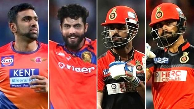 Ravichandran Ashwin, Murali Vijay and KL Rahul have all been ruled out of the 2017 IPL while Virat Kohli will have his fitness assessed in the middle of April.(Hindustan Times)