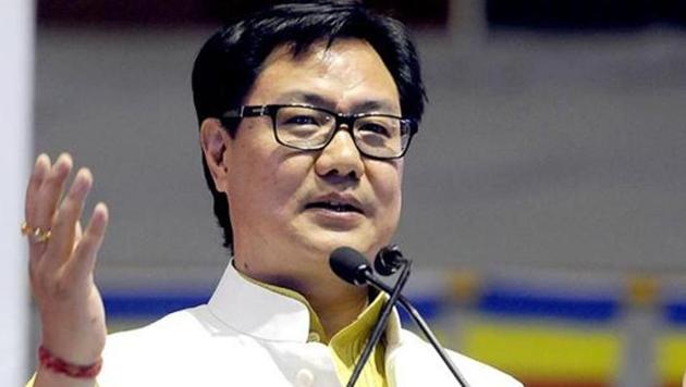 China should refrain from meddling in the internal affairs of India, Union Minister Kiren Rijiju on Saturday said after Beijing objected to the Dalai Lama’s visit to Arunachal Pradesh next week.(HT File Photo)