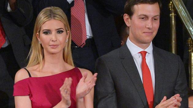 Ivanka Trump and husband Jared Kushner applaud as US President Donald Trump speaks during a joint session of Congress at the US Capitol in Washington, DC in February 2017.(AFP File Photo)