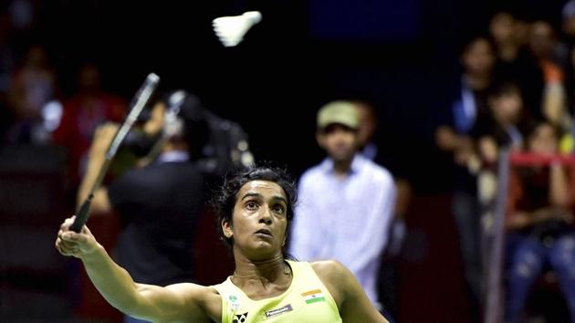 PV Sindhu in action against Carolina Marin during the women’s singles final of the India Open. (PTI) PV Sindhu in action against Carolina Marin during the women’s singles final of the India Open. (PTI)