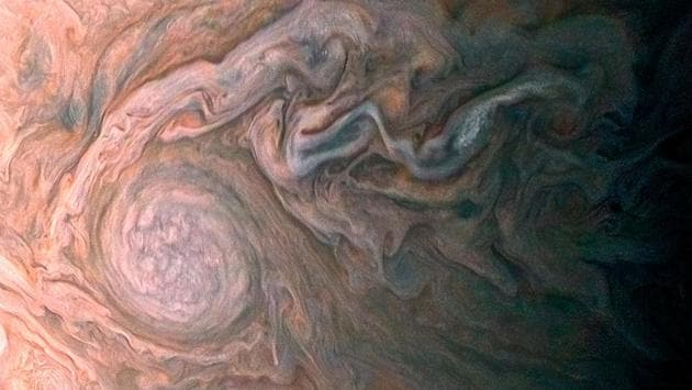 It is also the first space mission to fly as close as 2,600 miles to Jupiter’s cloud tops and is designed to take the he highest resolution images of Jupiter in history. (NASa)