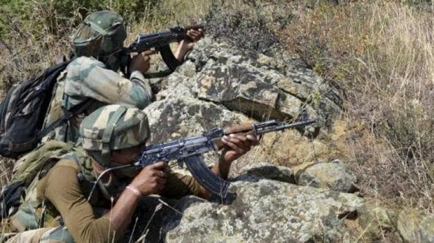 Indian troops deployed at forward posts retaliated strongly and effectively, adding the exchange of fire is underway.(PTI File Photo) Indian troops deployed at forward posts retaliated strongly and effectively, adding the exchange of fire is underway.(PTI File Photo)