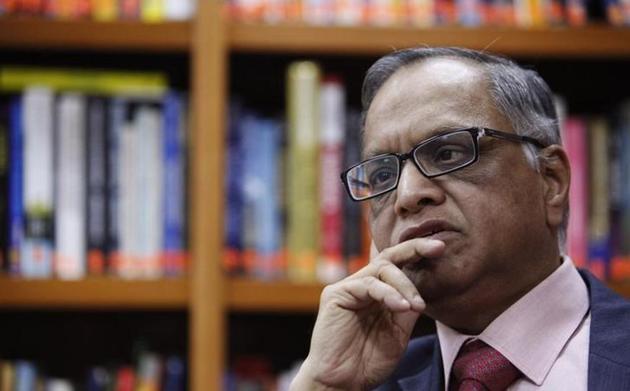 N. R. Narayana Murthy listens to a question during an interview with Reuters at the company's office in Bangalore February 28, 2012.(Reuters)