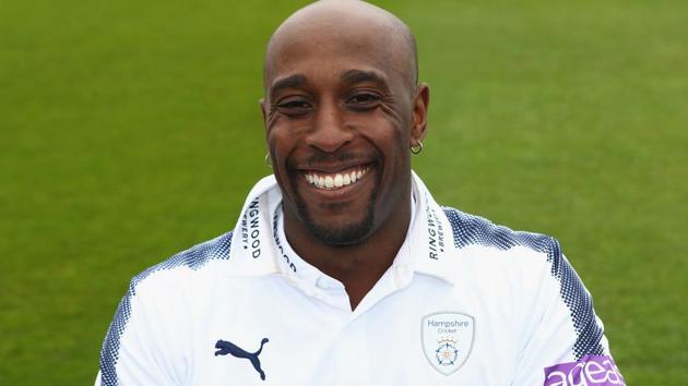 Michael Carberry of Hampshire poses in the Specsavers County Championship kit during the Hampshire County Cricket photocall at the Ageas Bowl on March 29, 2017 in Southampton, England.(Getty Images)