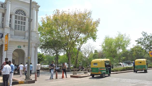 A view of Inner Circle C Block. The chief architect, W.H.Nicholas had a plan of joining all the blocks from above with the help of archs and bridges. He later shelved that plan and the blocks were left as it is. (Anmol Wahi/Ht photo) 