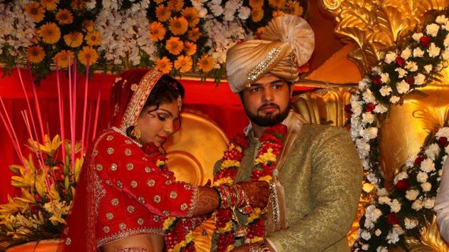 Sakshi Malik, who won the bronze medal in wrestling in Rio 2016, tied the knot with Satyawart Kadian during the wedding ceremony in Rohtak. (Hindustan Times)