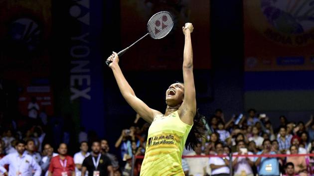 India’s PV Sindhu lets out a triumphant cry after winning the women’s singles final of the Yonex-Sunrise India Open 2017 tournament, in New Delhi on Sunday. (PTI) India’s PV Sindhu lets out a triumphant cry after winning the women’s singles final of the Yonex-Sunrise India Open 2017 tournament, in New Delhi on Sunday. (PTI)