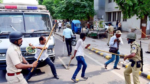 Communal tension gripped a town in Bihar on Tuesday after religious posters were torn by anti-social elements a day ahead of the Ram Navmi festival on Tuesday. (PTI Representative Photo) Communal tension gripped a town in Bihar on Tuesday after religious posters were torn by anti-social elements a day ahead of the Ram Navmi festival on Tuesday. (PTI Representative Photo)