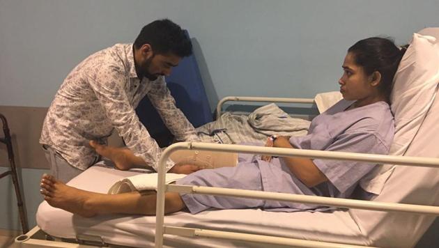Dipa Karmakar got injured during practice and will now not compete at the Asian Gymnastics Championship.(Twitter) Dipa Karmakar got injured during practice and will now not compete at the Asian Gymnastics Championship.(Twitter)