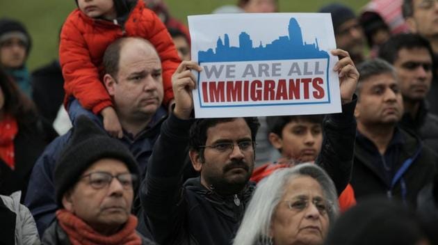 People at a vigil in honour of Srinivas Kuchibhotla, an Indian engineer killed in Kansas in a possible hate crime.(Reuters File) People at a vigil in honour of Srinivas Kuchibhotla, an Indian engineer killed in Kansas in a possible hate crime.(Reuters File)
