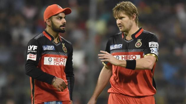 Shane Watson will lead Royal Challengers Bangalore in the first few games of the 2017 Indian Premier League after injuries to Virat Kohli and AB de Villiers.(Hindustan Times) Shane Watson will lead Royal Challengers Bangalore in the first few games of the 2017 Indian Premier League after injuries to Virat Kohli and AB de Villiers.(Hindustan Times)