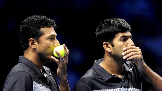Mahesh Bhupathi’s (L) decision to keep Leander Paes and Rohan Bopanna (R) in reserves has raised quite a few eyebrows but one of the two is certain to make the Davis Cup squad after Yuki Bhambri pulled out owing to an injury breakdown. (AFP) Mahesh Bhupathi’s (L) decision to keep Leander Paes and Rohan Bopanna (R) in reserves has raised quite a few eyebrows but one of the two is certain to make the Davis Cup squad after Yuki Bhambri pulled out owing to an injury breakdown. (AFP)