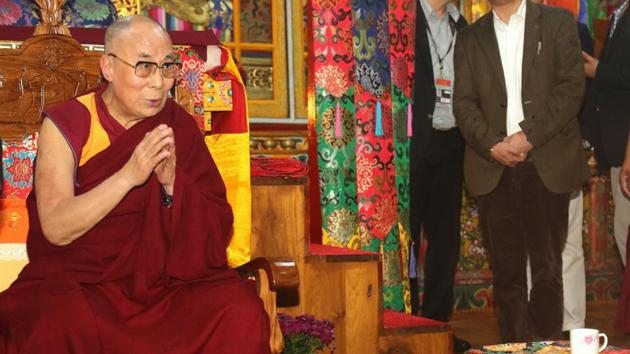 The state media article said this wasn’t the first time India was “using” Dalai Lama to express displeasure over bilateral squabbles.(HT Photo)