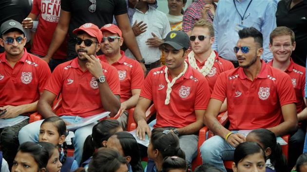 Kings XI Punjab players inaugurated toilets at a government school in Indore ahead of the 2017 Indian Premier League. (PTI)