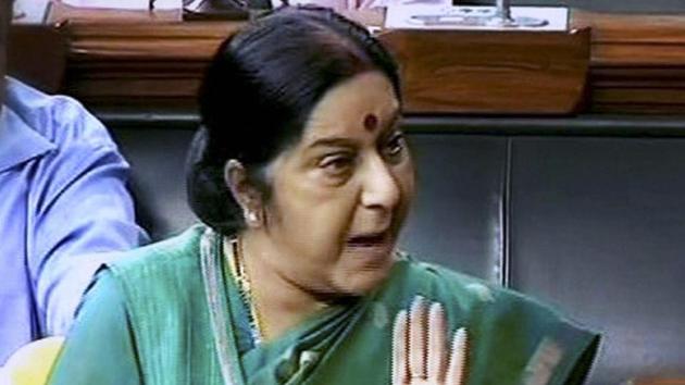 External affairs minister Sushma Swaraj(PTI Photo)