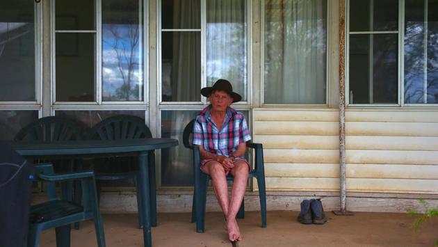 May McKeown rests in a chair out front of her homestead. (David Gray/REUTERS) May McKeown rests in a chair out front of her homestead. (David Gray/REUTERS)
