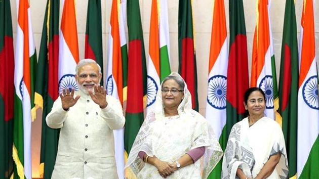 An accord on Teesta heads Sheikh Hasina’s list. Breaking the deadlock on Teesta will severely test Prime Minister Narendra Modi’s statesmanship and diplomatic skill in bringing around a recalcitrant Mamata Banerjee to agree to an acceptable settlement(AP)