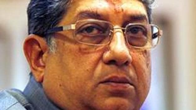 N Srinivasan’s meeting with the top BCCI officials, CK Khanna, Anirudh Chaudhary and Amitabh Chaudhary, ahead of the 2017 Indian Premier League (IPL) opener has raised eyebrows.(HT Photo)
