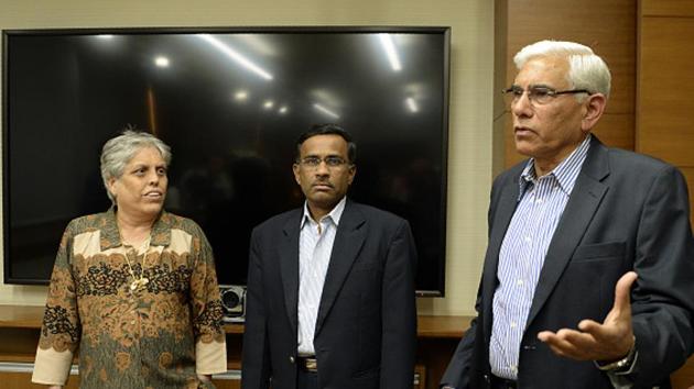 Chariman of BCCI Committee of Administrators (CoA), Vinod Rai (R) and members Diana Edulji (left) and Vikram Limaye (file pic). The CoA has written to all state units to clarify the eligibility of participants to any BCCI meeting, and also put out directions on the BCCI website, listing out details on day-to-day functioning. (Getty Images) Chariman of BCCI Committee of Administrators (CoA), Vinod Rai (R) and members Diana Edulji (left) and Vikram Limaye (file pic). The CoA has written to all state units to clarify the eligibility of participants to any BCCI meeting, and also put out directions on the BCCI website, listing out details on day-to-day functioning. (Getty Images)