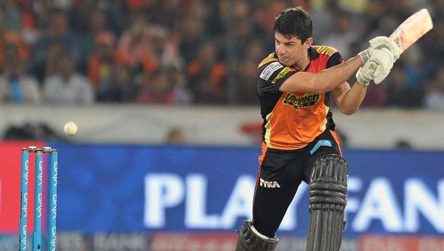Sunrisers Hyderabad batsman Moises Henriques plays a shot during the 2017 Indian Premier League (IPL). (AFP)