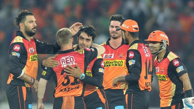 Rashid Khan, the 18-year-old Afghanistan legspinner, picked up 2/36 as Sunrisers Hyderabad secured a 35-run win over Royal Challengers Bangalore in the opening game of the 2017 Indian Premier League. (AFP)