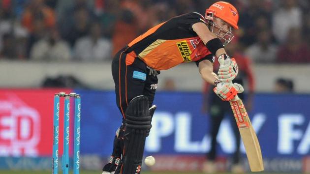 Sunrisers Hyderabad captain David Warner plays a shot during the Indian Premier League 2017. (AFP)