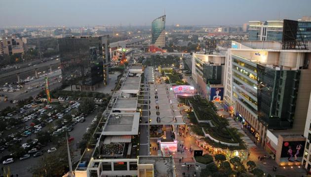 Gurgaon, India- February 18: The skyline view of cyber city, cyber hub and gateway tower building, in Gurgaon, India, on Saturday, February 18, 2017. (Photo by Parveen Kumar/Hindustan Times)(Parveen Kumar/HT Photo) Gurgaon, India- February 18: The skyline view of cyber city, cyber hub and gateway tower building, in Gurgaon, India, on Saturday, February 18, 2017. (Photo by Parveen Kumar/Hindustan Times)(Parveen Kumar/HT Photo)