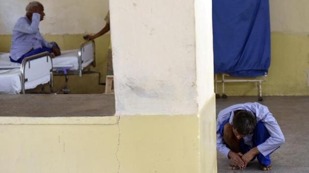 Once treated, most people remember bits of their past, their home, their families and want to go back. The psychiatric workers here put in a lot of effort to piece together their memory and take them home as recovery improves in familiar surroundings, said Dr Nimesh Desai, director, IBHAS. (Ravi Choudhary/HT Photo)