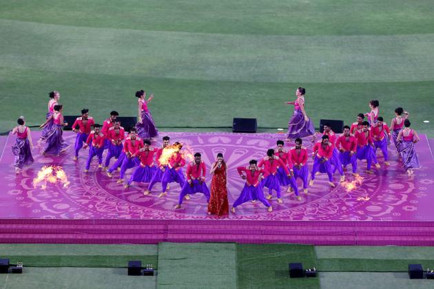 Singer Shalmili Kolgade performs at the opening ceremony in Pune. (BCCI) 
