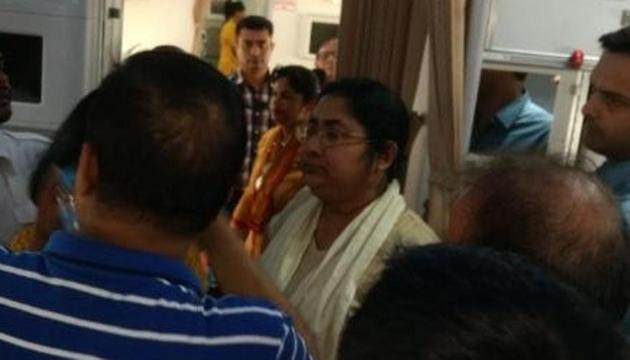 Trinamool Congress MP in Rajya Sabha Dola Sen had boarded Air India flight for Kolkata.(Photo: ANI/Twitter)
