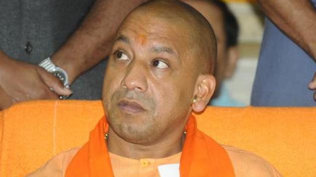 Uttar Pradesh chief minister Yogi Adityanath while reviewing work progress of the ongoing Poorvanchal expressway project orders removal of the prefix ‘Samajwadi’ from its name.(HT Photo)