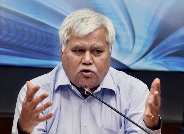 TRAI Chairman R S Sharma speaks during the opening session of a discussion on 'What, Why and How: Consumer broadband labels - Empowering Consumer Choice'.(PTI)