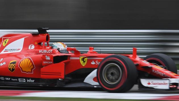 Sebastian Vettel set the fastest time in the final practice session ahead of Lewis Hamilton and Kimi Raikkonen in the Shanghai Grand Prix. (AFP) Sebastian Vettel set the fastest time in the final practice session ahead of Lewis Hamilton and Kimi Raikkonen in the Shanghai Grand Prix. (AFP)