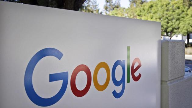 A sign outside Google headquarters in Mountain View, California.(AP File Photo)