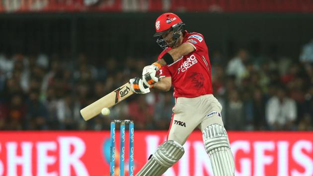 Glenn Maxwell square cuts a delivery to the boundary during match 4 of 2017 Indian Premier League between the Kings XI Punjab and the Rising Pune Supergiants held at the Holkar Cricket Stadium in Indore. Get full cricket score of Kings XI Punjab vs Rising Pune Supergiants here (BCCI) Glenn Maxwell square cuts a delivery to the boundary during match 4 of 2017 Indian Premier League between the Kings XI Punjab and the Rising Pune Supergiants held at the Holkar Cricket Stadium in Indore. Get full cricket score of Kings XI Punjab vs Rising Pune Supergiants here (BCCI)