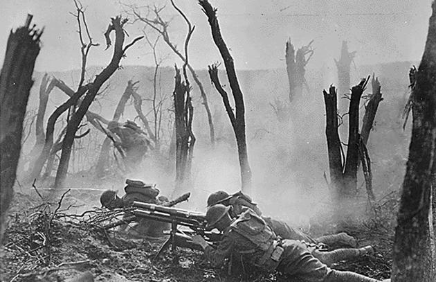 An American gun crew from Regimental Headquarters Company, 23rd Infantry, fires a 37mm gun during an advance against German entrenched positions in an undated photo taken during the First World War. The United States marks 100 years since their entry into World War One on April 6, 2017. (REUTERS)