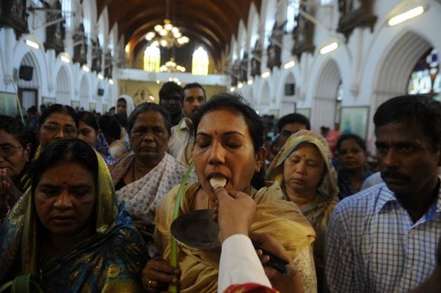 Christians believe it was a week before his death and resurrection, and the events of that day are recalled in special Palm Sunday services each year. (ARUN SANKAR / AFP)
