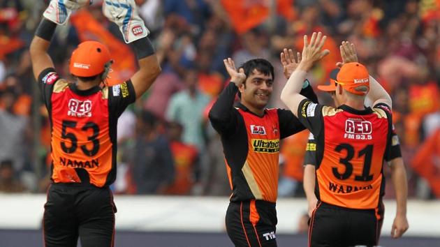 Rashid Khan continued his great run in the 2017 Indian Premier League by picking up 3/19 for Sunrisers Hyderabad against Gujarat Lions.(BCCI) Rashid Khan continued his great run in the 2017 Indian Premier League by picking up 3/19 for Sunrisers Hyderabad against Gujarat Lions.(BCCI)