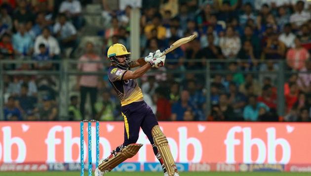 Manish Pandey blasted 81 off 47 balls to propel Kolkata Knight Riders to 178/7 against Mumbai Indians in the 2017 Indian Premier League clash at the Wankhede stadium.(BCCI)