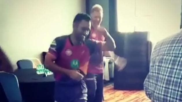 MS Dhoni posted a video of him dancing with his Rising Pune Supergiants teammates a day after their second match in the 2017 Indian Premier League (IPL).(MS Dhoni/Instagram)