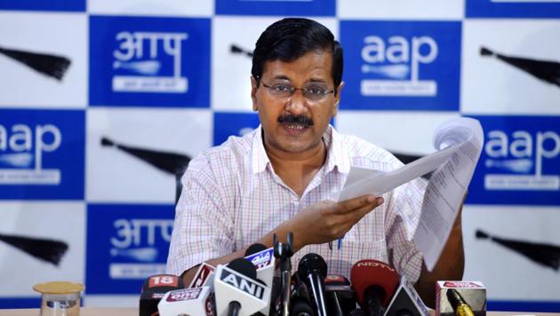 Delhi chief minister Arvind Kejriwal has claimed that tampering of electronic voting machines was helping the BJP in elections.(HT PHOTO)