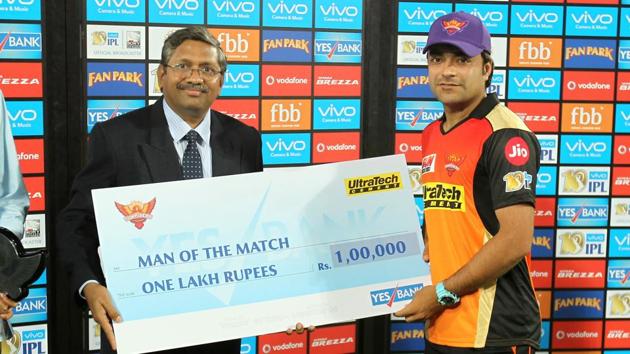 Rashid Khan was named the Man of the Match for his haul of 3/19. (BCCI)