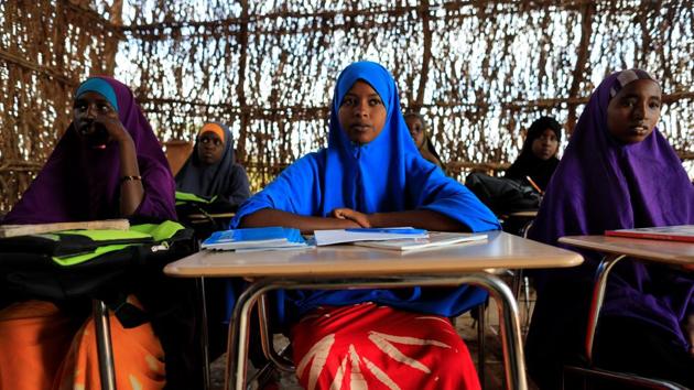 Zeinab, 14, attends a class. A similar drought in 2011, exacerbated by years of civil war, sparked the world’s last famine, which killed 260,000 people. Now the country teeters on the brink again. (Zohra Bensemra/REUTERS)