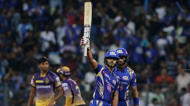 Mumbai Indians lost wickets at regular intervals but Nitish Rana slammed a vital fifty. (BCCI)