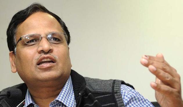 Delhi health minister Satyendar Jain. (HT photo) Delhi health minister Satyendar Jain. (HT photo)