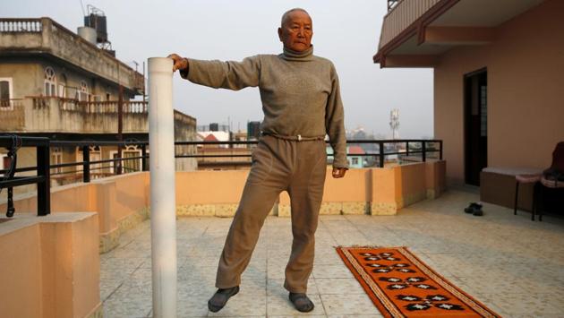 Sherchan’s love of mountaineering began in 1960 when he was assigned by the Nepalese government as a liaison officer for the Swiss team climbing Mount Dhaulagiri. (Navesh Chitrakar/REUTERS)